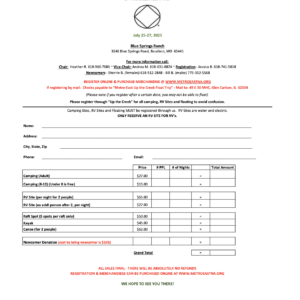 2025 Float Trip Registration